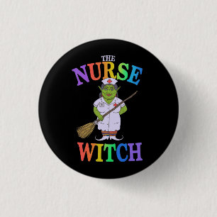 De Verpleegster Heks Een Spooky Halloween Verhaal Ronde Button 3,2 Cm