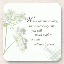 De verpleegster raakt een leven met wilde bloemen  drankjes onderzetter