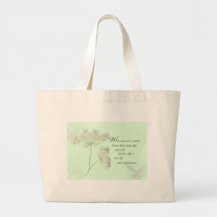 De verpleegster raakt een leven met wilde bloemen grote tote bag