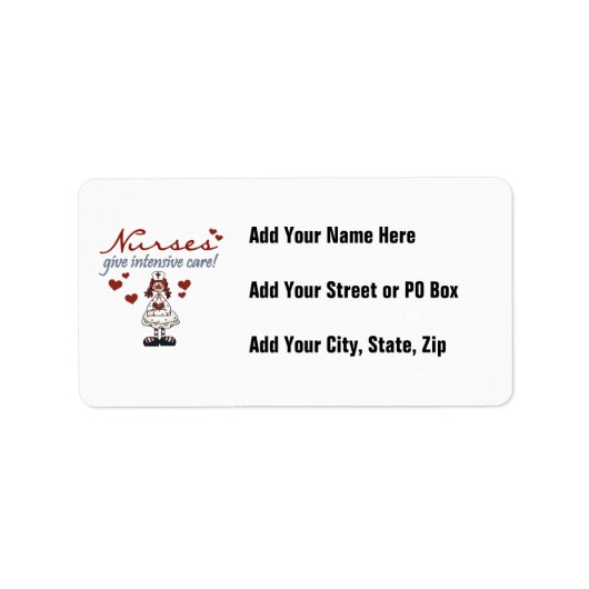 De verpleegsters geven de t-shirts en de Giften Etiket (Voorkant)