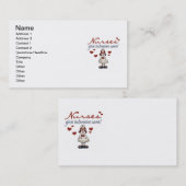 De verpleegsters geven de t-shirts en de Giften Visitekaartje (Voorkant / Achterkant)