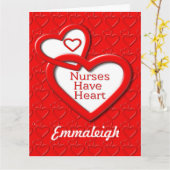 De verpleegsters hebben Hart Speldend Gelukwensen Kaart (Gele Bloem)