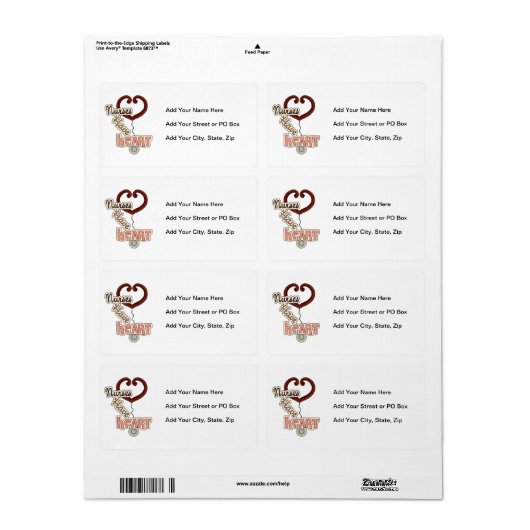 De Verpleegsters van de stethoscoop hebben de Etiket (Full Sheet)