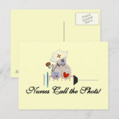 De Verpleegsters van de teddybeer roepen de de Briefkaart (Voorkant / Achterkant)