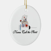 De Verpleegsters van de teddybeer roepen de de Keramisch Ornament (Rechts)