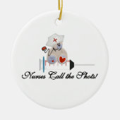 De Verpleegsters van de teddybeer roepen de de Keramisch Ornament (Voorkant)