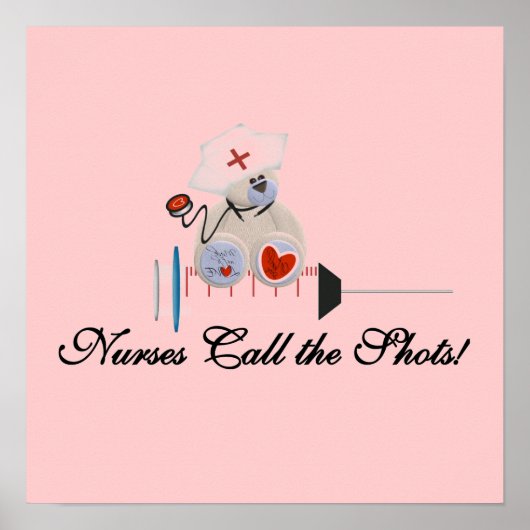 De Verpleegsters van de teddybeer roepen de de T-s Poster (Voorkant)