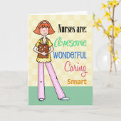 De verpleegsters zijn Geweldige - de Kaart van de (Gele Bloem)