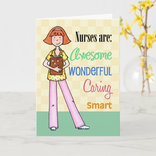 De verpleegsters zijn Geweldige - de Kaart van de (Gele Bloem)