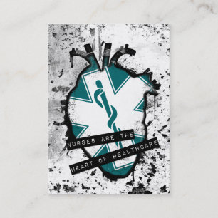 de verpleegsters zijn het anatomische hart van visitekaartje