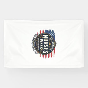 De verpleegstersweek 2026 patriottische vintage De Spandoek