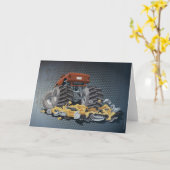 De Verpletterde Auto Grunge van het Monster van Kaart (Gele Bloem)