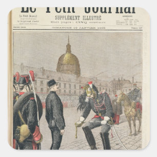 De verrader De afbraak van Alfred Dreyfus Vierkante Sticker