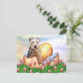 De Verrassing van Airedale Terrier Pasen Feestdagenkaart (Staand voorkant)