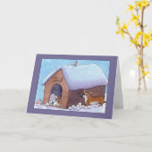 De Verrassing van de Sneeuwbal van de Hond van Kaart (Gele Bloem)