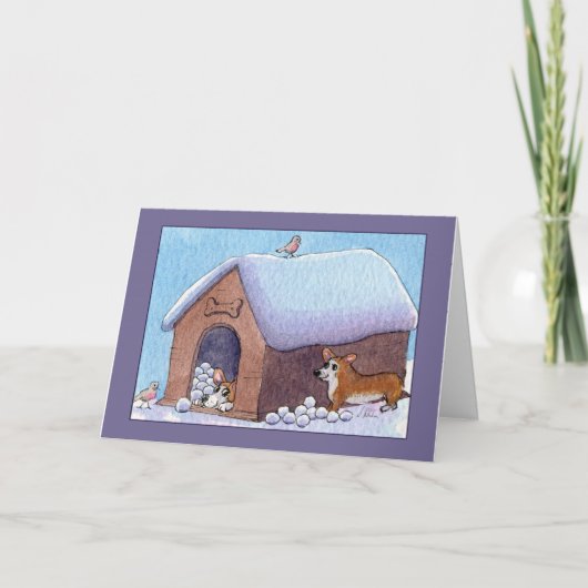 De Verrassing van de Sneeuwbal van de Hond van Kaart (Voorkant)