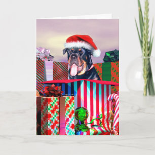 De Verrassing van Kerstmis van Rottweiler Feestdagen Kaart