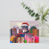 De Verrassing van Kerstmis van Rottweiler Feestdagenkaart (Staand voorkant)
