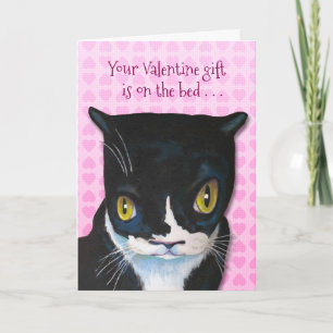De VERRASSING van Valentijn van de kat! Feestdagen Kaart