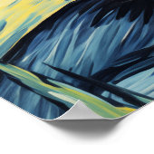 De Verraste Zwarte Kat Kunst Poster (Hoek)