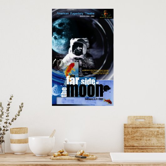 de verre kant van de maan poster (Keuken)