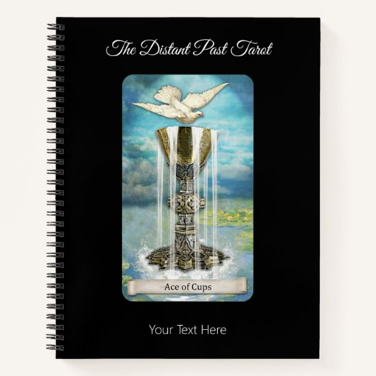 De verre voorbij Tarot Card Deck Ace van Cups Notitieboek (Voorkant)