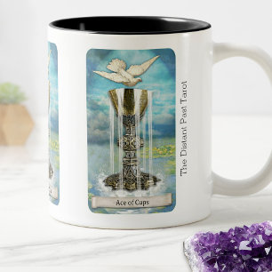 De verre voorbij Tarot Deck Ace van Cups Tweekleurige Koffiemok