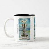 De verre voorbij Tarot Deck Ace van Cups Tweekleurige Koffiemok (Links)