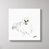 De Verrekte Druk van het Canvas: Pommerse Puppy Canvas Afdruk (Voorkant)
