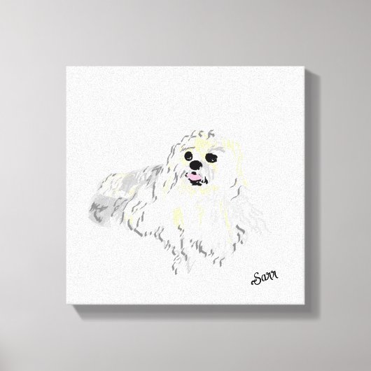 De Verrekte Druk van het Canvas: Pommerse Puppy Canvas Afdruk (Voorkant)