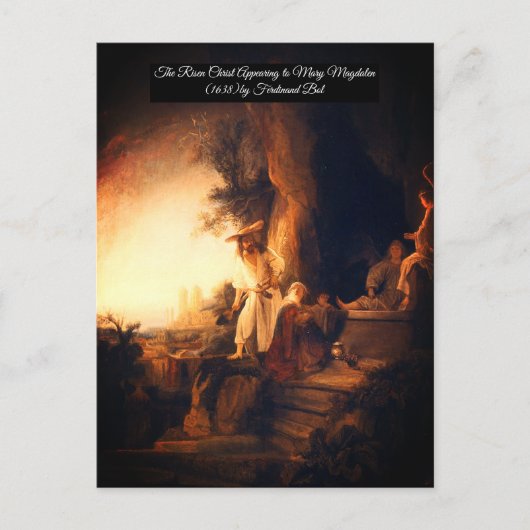 De verrezen Christus die aan Maria verschijnt Briefkaart (Voorkant)