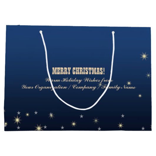 De verrijking van de Magi. Aangepaste kerst Groot Cadeauzakje (Achterkant)