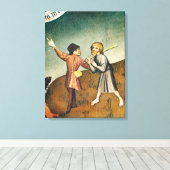 De verrijking van de Magi, detail van de Canvas Afdruk (Insitu (Houten vloer))