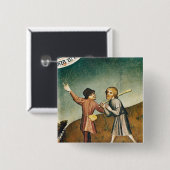 De verrijking van de Magi, detail van de Vierkante Button 5,1 Cm (Voorkant /achterkant)