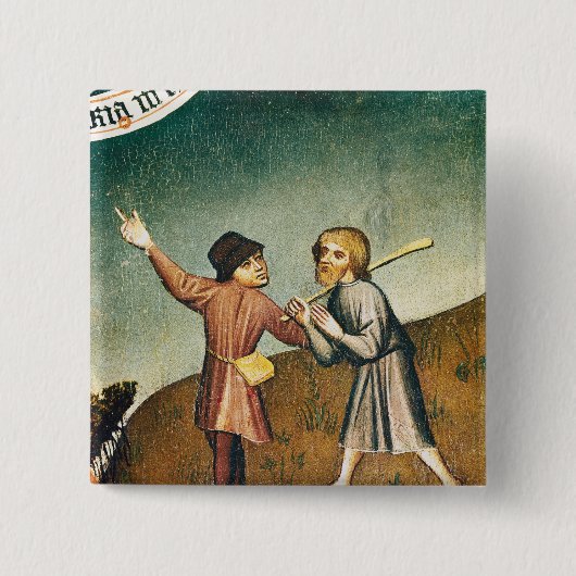 De verrijking van de Magi, detail van de Vierkante Button 5,1 Cm (Voorkant)
