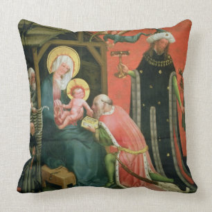 De verrijking van de Magi (olie op het paneel) Kussen