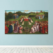 De verrijking van het mystieke lampje, het gehenta canvas afdruk (Insitu (Houten vloer))