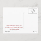 De verrijzenis van Onze Lord - de kaart van het (Achterkant)