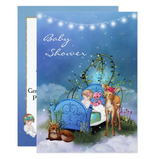 De verrukte Blauwe Uitnodiging van het Baby shower