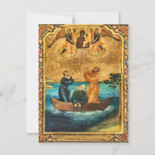 De verschijning van de Moeder Gods Tikhvinskaya Briefkaart