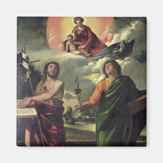 De verschijning van de Virgin to the Saints John Magneet (Voorkant)