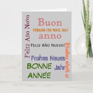 De verschillende Gelukkige Nieuwjaarskaart van Feestdagen Kaart