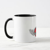 De verschrikkelijk goede koffie Mok zwart interieu (Links)