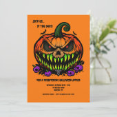 De verschrikkelijke Jack-O-Lantern Halloween Kaart (Staand voorkant)