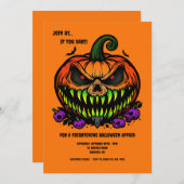 De verschrikkelijke Jack-O-Lantern Halloween Kaart (Voorkant / Achterkant)