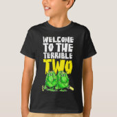 De Verschrikkelijke Twee donker T-shirt (Voorkant)