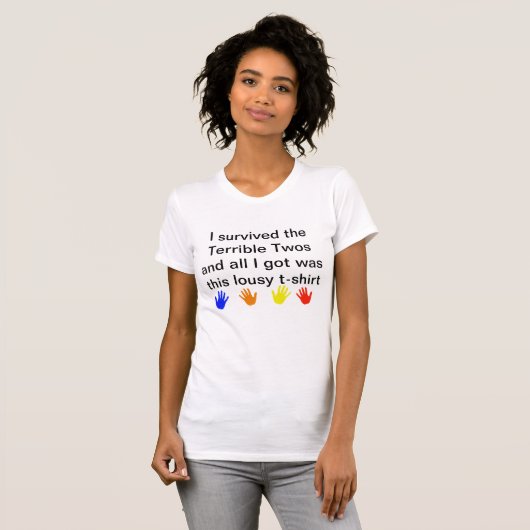 De verschrikkelijke twee overleven t-shirt (Voorkant volledig)