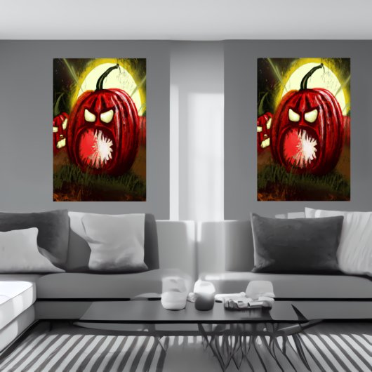 De verschrikking van de pompoen | AI Art Poster