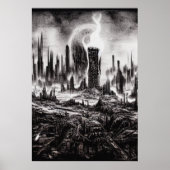 De verschrikking van de verwoeste stad | AI Art Po Poster (Voorkant)