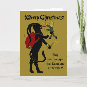 De verschrikkingskaart van Krampus/van Kerstmis Feestdagen Kaart